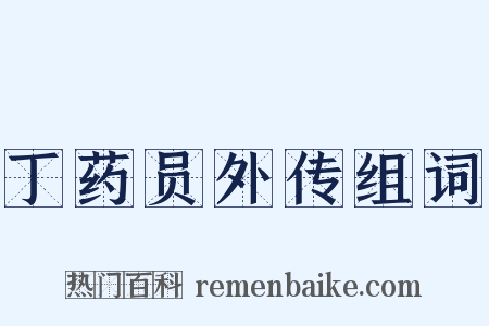 丁药员外传组词是什么意思的图片